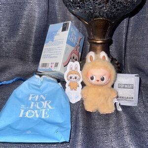 Labubu Pin for Love Series Vinyl Plush Pendant "S" The Monsters Popmart